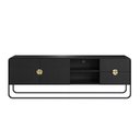 Ver imagem 5 de Rack Orgânico para TV até 65 Polegadas 180cm 2 Portas 2 Gavetas Metal Luna