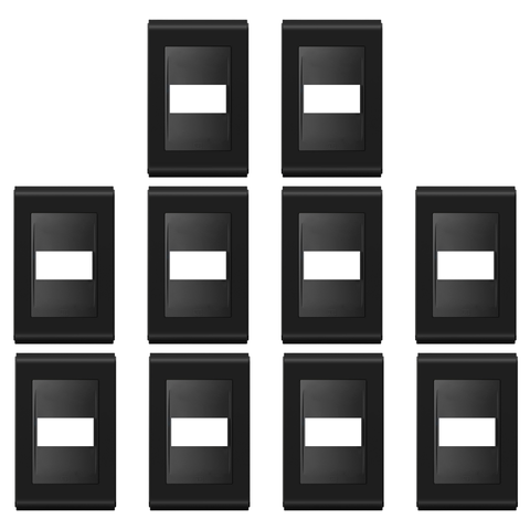 Kit C/10 Placas 4x2 1 Posição Weg Refinatto Style Preto Acetinado
