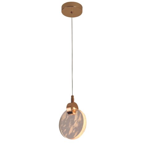 Pendente Redondo Dourado Cristal 13cm Led 5w 3000k Bivolt Paris Luz