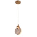 Ver imagem 1 de Pendente Redondo Dourado Cristal 13cm Led 5w 3000k Bivolt Paris Luz
