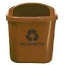 Ver imagem 1 de Cesto Individual Coleta Seletiva 40L Poste Parede Marrom
