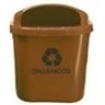 Cesto Individual Coleta Seletiva 40L Poste Parede Marrom - 1