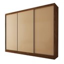 Ver imagem 3 de Guarda-roupa Casal Europa 3 Portas 4 Gavetas 100% Mdf Castanho/nude - Panorama Móveis