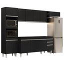 Ver imagem 1 de Armário de Cozinha Modulada 5 Peças Cp16 Balcão Preto - Lumil