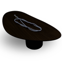 Ver imagem 3 de Mesa Bean de Centro Organica Duo em Ebano 120x80cm Modelar Art Mesa de Centro