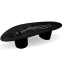 Ver imagem 1 de Mesa Bean de Centro Organica Duo em Ebano 120x80cm Modelar Art Mesa de Centro