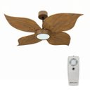 Ver imagem 1 de Ventilador de Teto com Controle Remoto Natuvent Flower Led 4 Pás Madeira Imbuia