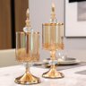 Frasco de Armazenamento de Vidro de Luxo de Estilo Europeu com Tampa, Doces Pode, Decoração de Casa, - 2