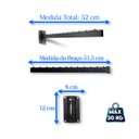 Ver imagem 3 de Suporte Cabide Varal Articulado 1 Braço Preto