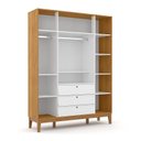 Ver imagem 2 de Guarda Roupa Infantil 4 Portas e 3 Gavetas Unique Freijó/Branco Soft/Eco Wood - Matic Móveis