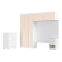Ver imagem 2 de Guarda-Roupa Modulado 5 Peças Infinity Branco/Line/Blush