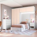 Ver imagem 1 de Guarda-Roupa Modulado 5 Peças Infinity Branco/Line/Blush