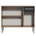 Ver imagem 6 de Balcão Gabinete Emilly 3 Portas 1 Gaveta Rustic Preto Madesa