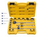 Ver imagem 2 de Jogo de Soquetes Estriados Catraca Maleta Aço Crv Tramontina Master 17 Peças