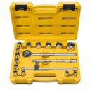 Ver imagem 1 de Jogo de Soquetes Estriados Catraca Maleta Aço Crv Tramontina Master 17 Peças