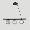 Ver imagem 2 de Lustre Pendente Figo Preto - 3 Globos Esfera de Vidro Fumê - 3-2620-3-fu