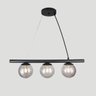 Lustre Pendente Figo Preto - 3 Globos Esfera de Vidro Fumê - 3-2620-3-fu - 2