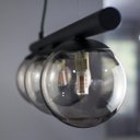 Ver imagem 3 de Lustre Pendente Figo Preto - 3 Globos Esfera de Vidro Fumê - 3-2620-3-fu