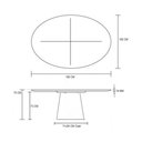 Ver imagem 3 de Mesa Jantar Cone Oval 180x100Cm Tampo Madeira Freijó Marrom