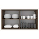 Ver imagem 4 de Armário de Cozinha Aéreo 120 cm 2 Portas Rustic/Cinza Agata Madesa