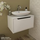 Ver imagem 1 de Gabinete para Banheiro 60cm 1 Porta Tecno Mobili Bn3646 Branco