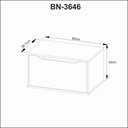 Ver imagem 3 de Gabinete para Banheiro 60cm 1 Porta Tecno Mobili Bn3646 Branco