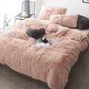 Ver imagem 1 de Kit Jogo Cama Casal Super King 6 Peças Edredom Pelúcia Rosa