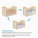 Ver imagem 6 de Quarto de Bebê Completo Berço 3 em 1, Cômoda e Guarda Roupa MDF Nina Espresso Móveis Branco/Amêndoa