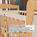 Ver mais imagens de Quarto de Bebê Completo Berço 3 em 1, Cômoda e Guarda Roupa MDF Nina Espresso Móveis Branco/Amêndoa