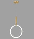 Ver imagem 1 de Pendente Aro Dourado 30cm Led 15w 3000k Bivolt Paris Luz
