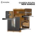 Ver imagem 5 de Guarda Roupa Casal New Kansas com Espelho e Armário Multiuso New Egito Carvalho Americano Grafite - 