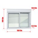 Ver imagem 4 de Janela Alumínio Elite 2F.Moveis c/Persiana Integ.140 x 150 V.Liso Branco Brimak