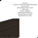 Ver imagem 2 de Calçadeira Baú Sapateira 190cm Ayla Suede Tampo Reto