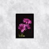 Quadro Fotografia Margaridas Roxas 33x24cm - com vidro:Madeira preta - 1