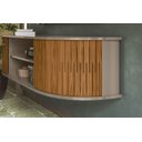 Ver imagem 5 de Rack Suspenso Ripado Modena para TV até 60 polegadas- Fendi/Naturale - Madetec