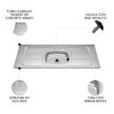 Ver imagem 3 de Pia de Cozinha com Cuba e Válvula Bali 140cm Aço Inox - Ghel Plus