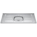 Ver imagem 1 de Pia de Cozinha com Cuba e Válvula Bali 140cm Aço Inox - Ghel Plus