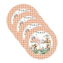 Ver imagem 1 de Kit Sousplat Páscoa Marrom Xadrez - 4 Peças - com Base