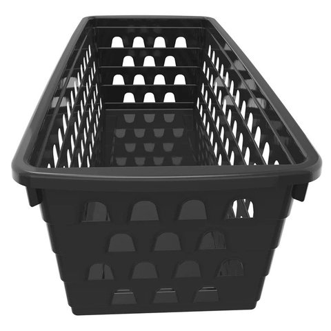 Kit 02 Cestos Organizadores Armários Cozinha Dispensa:preto