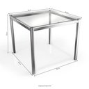 Ver imagem 5 de Kit Conjunto Mesa Quadrada 4 Cadeiras Jantar Cozinha Vidro - Kappesberg