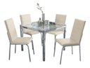 Ver imagem 4 de Kit Conjunto Mesa Quadrada 4 Cadeiras Jantar Cozinha Vidro - Kappesberg