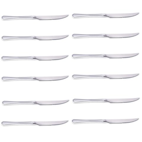 Conjunto de 12 Facas de Churrasco Class Inox Prateado