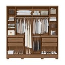 Ver imagem 2 de Guarda-roupa 10 Portas 4 Gavetas com Espelho Moval Alasca