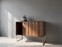 Ver imagem 2 de Aparador Buffet Multiuso 4 Portas em Mdf – Armário Decorativo para Sala, Jantar ou Hall:tabaco