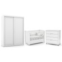 Ver imagem 1 de Dormitório Tutto New 2 Portas, Cômoda 4 Gavetas e Berço Branco Soft - Matic Móveis