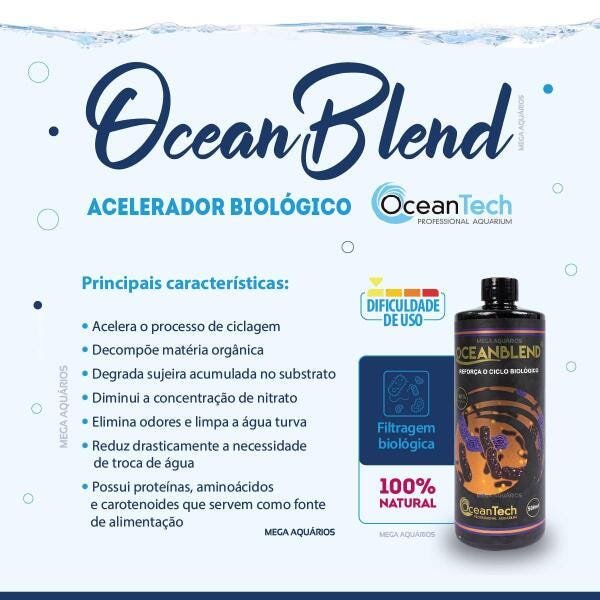 Oceantech Ocean Blend Reforça Ciclo Biológico 500Ml Aquário - 2