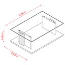 Ver imagem 4 de Estante Home Theater com Rodízios e Aparador com Mesa de Centro Frizz Plus Cinamomo Off White – Made