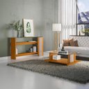 Ver mais imagens de Estante Home Theater com Rodízios e Aparador com Mesa de Centro Frizz Plus Cinamomo Off White – Made