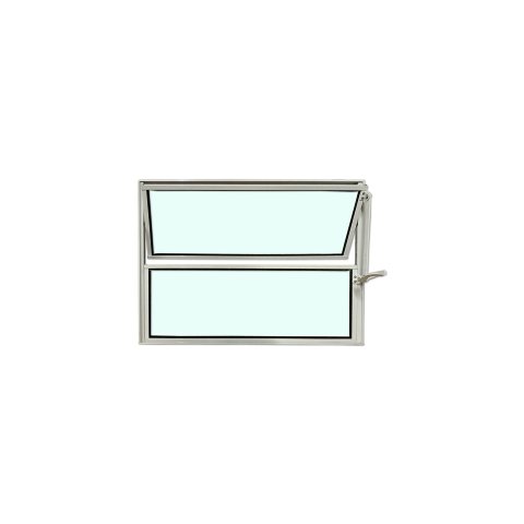 Vitro Basculante Branco 40x60 Linha Esmeralda Vidro Canelado