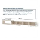 Ver imagem 6 de Rack Extensível Ripado com Painel TV 86 Polegadas Planejado 400x250cm Aruá CabeCasa MadeiraOriginals Marrom/Offwhite